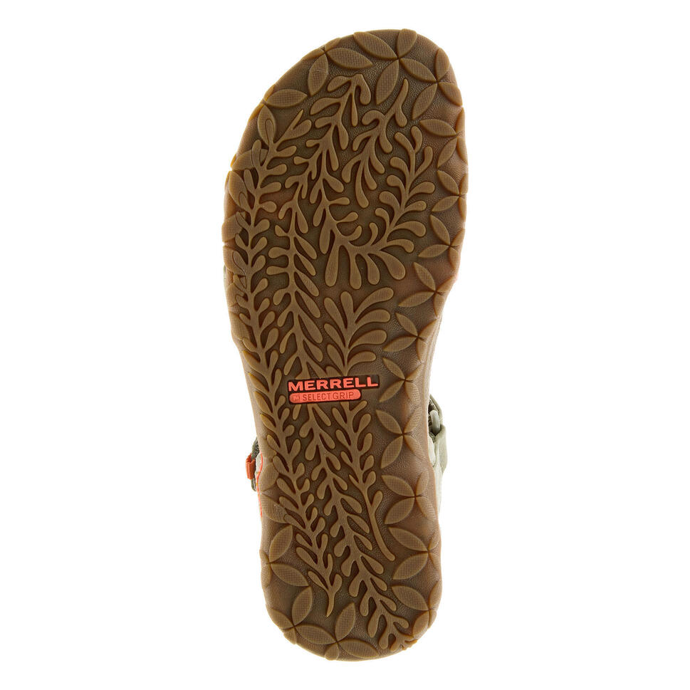 Travelin ' Helsem PU Leren Dames Sableaal WandelSandalen Met Profielzool Bruin Leer 938894 Mhliy