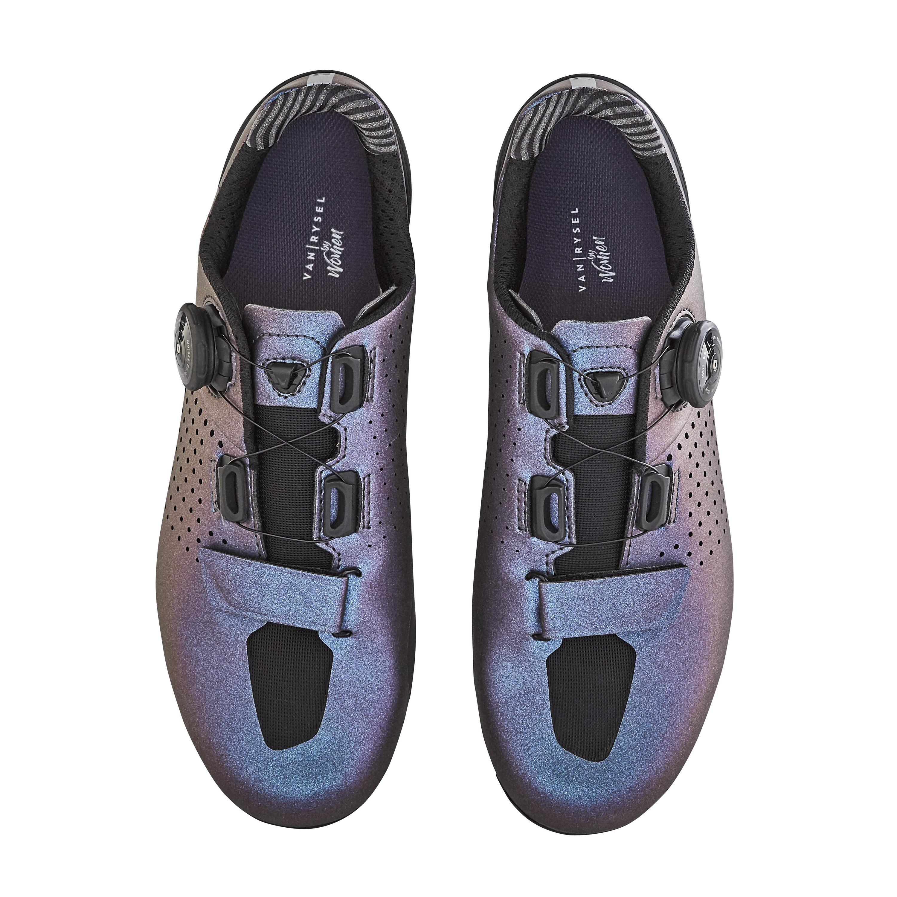 RoadR 520 Women's Carbon Road Cycling Shoes - Iridescent Purple 4/6