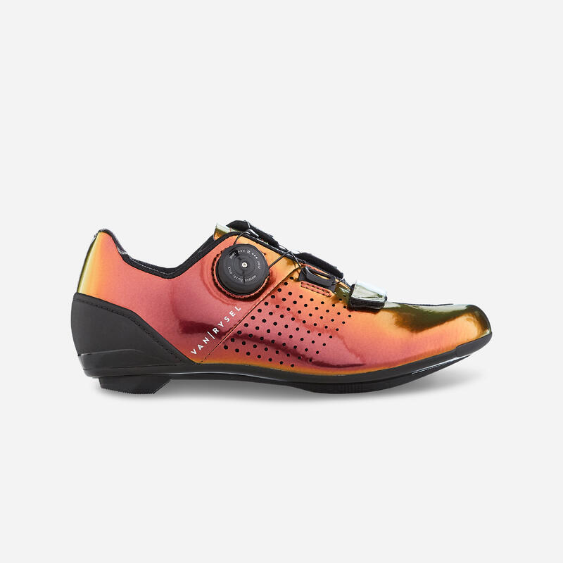 Zapatillas de ciclismo carretera VAN RYSEL ROADR 520 BURDEOS IRIDISCENTE