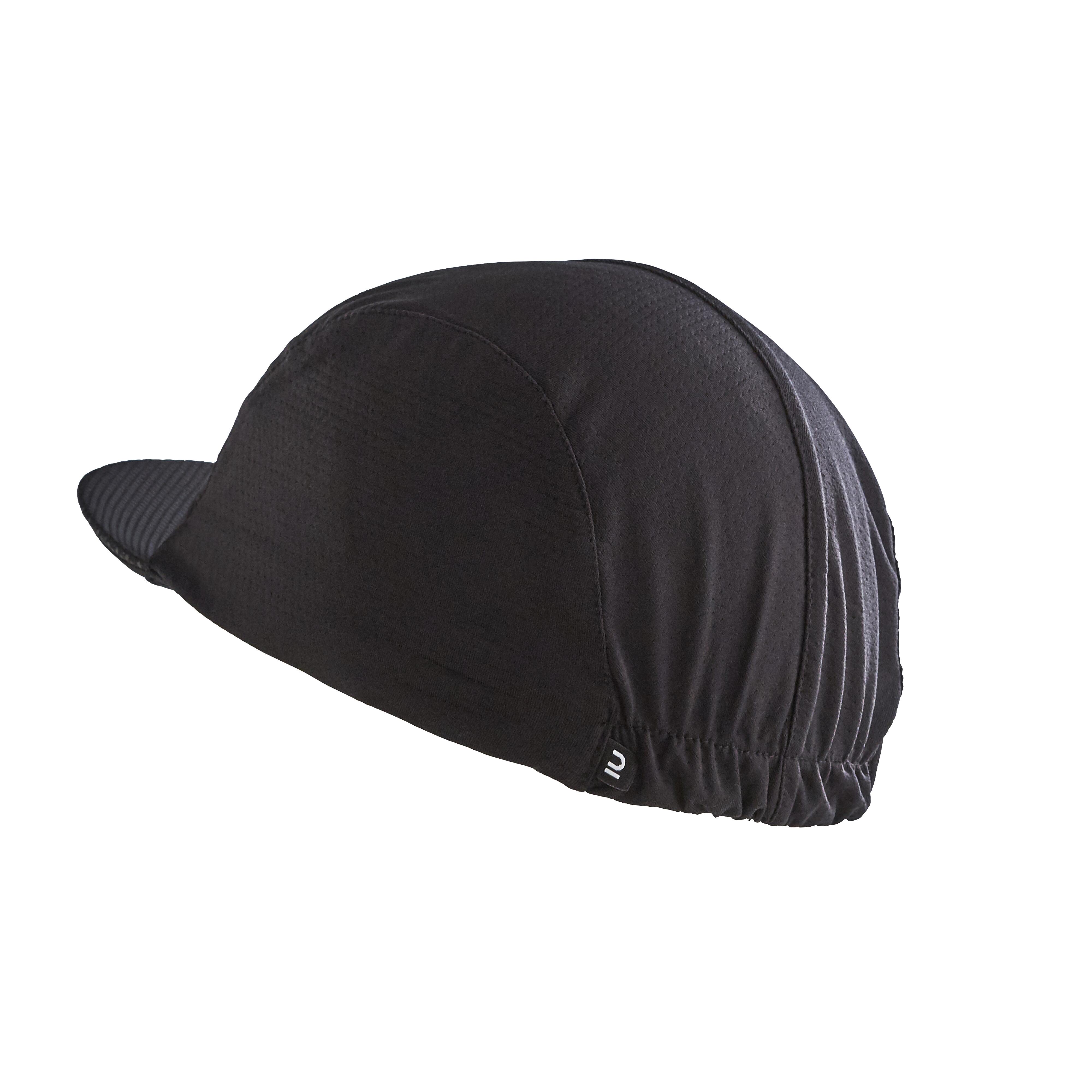 black cycling hat