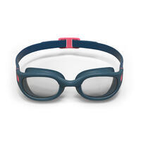 SWIMMING GOGGLES SOFT - SIZE L - CLEAR LENSES - BLUE PINK