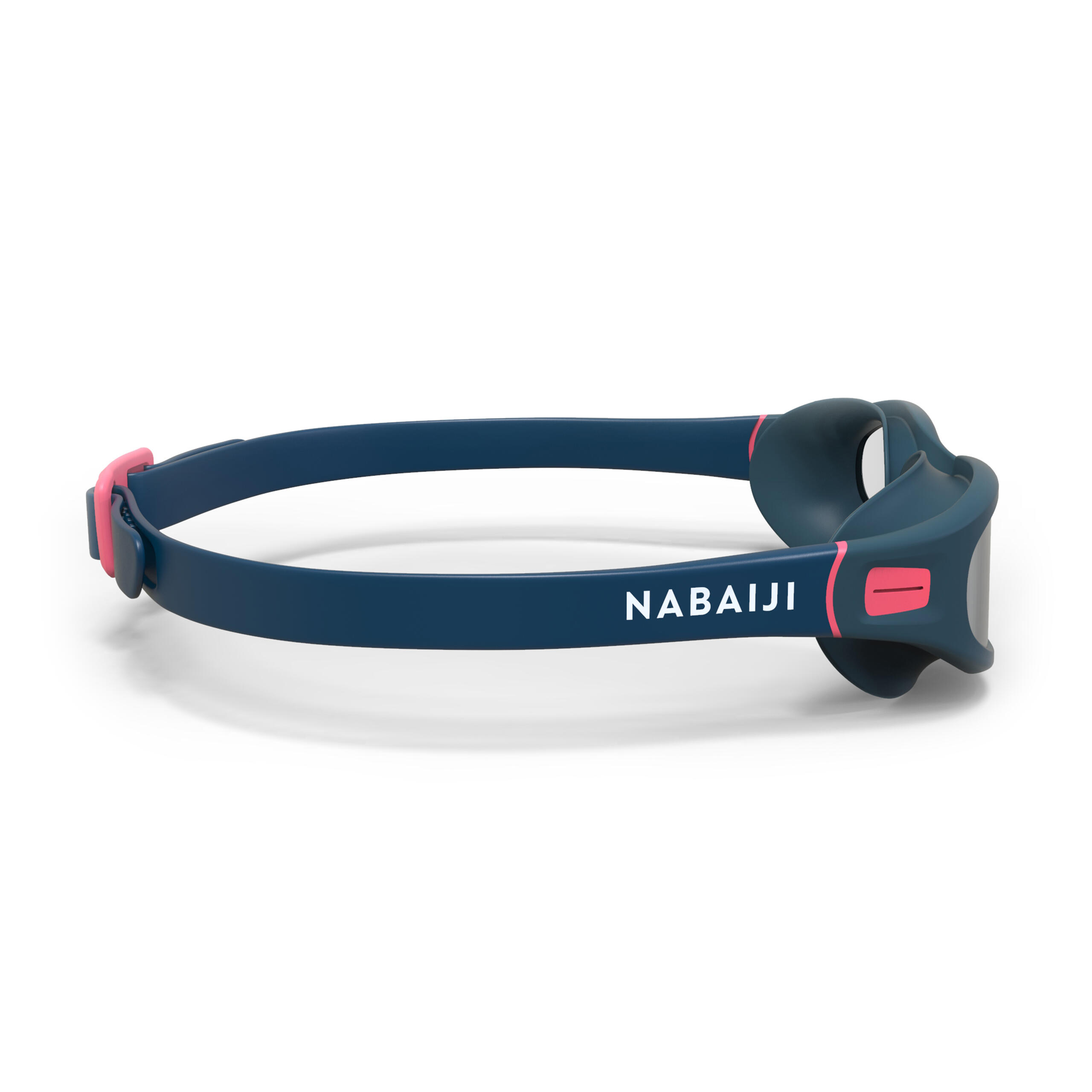 Óculos de natação soft - lentes claras - tamanho grande - azul rosa