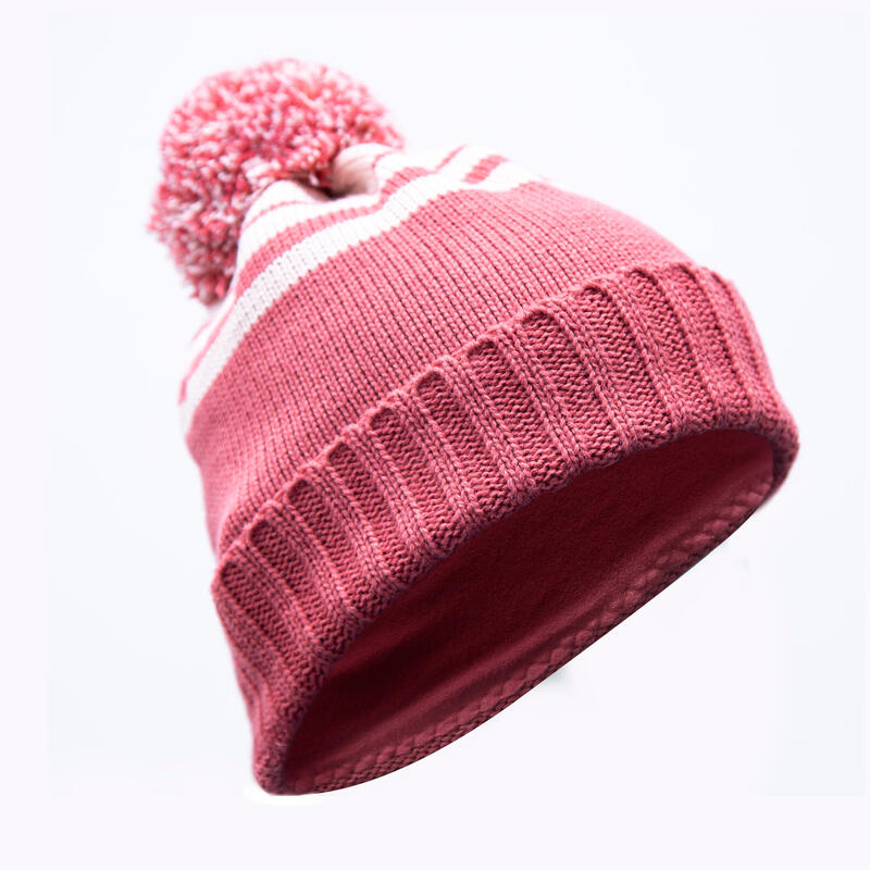 兒童滑雪帽GRAND NORD粉色條紋