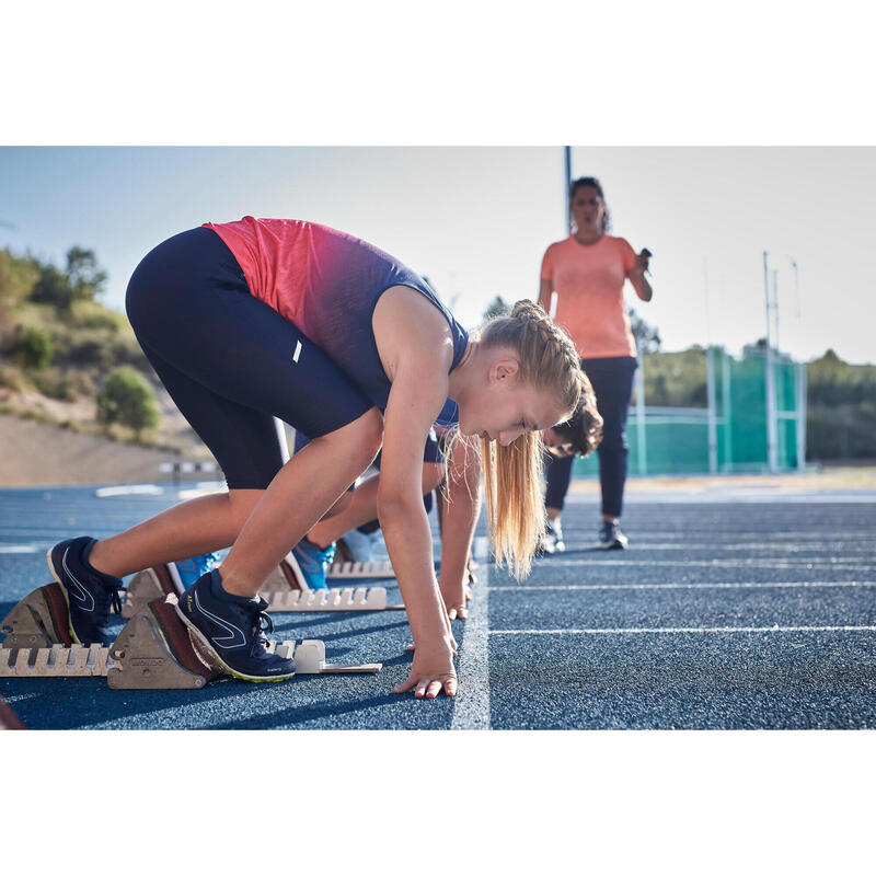 Atletiek spikes voor kinderen en volwassenen AT START marineblauw