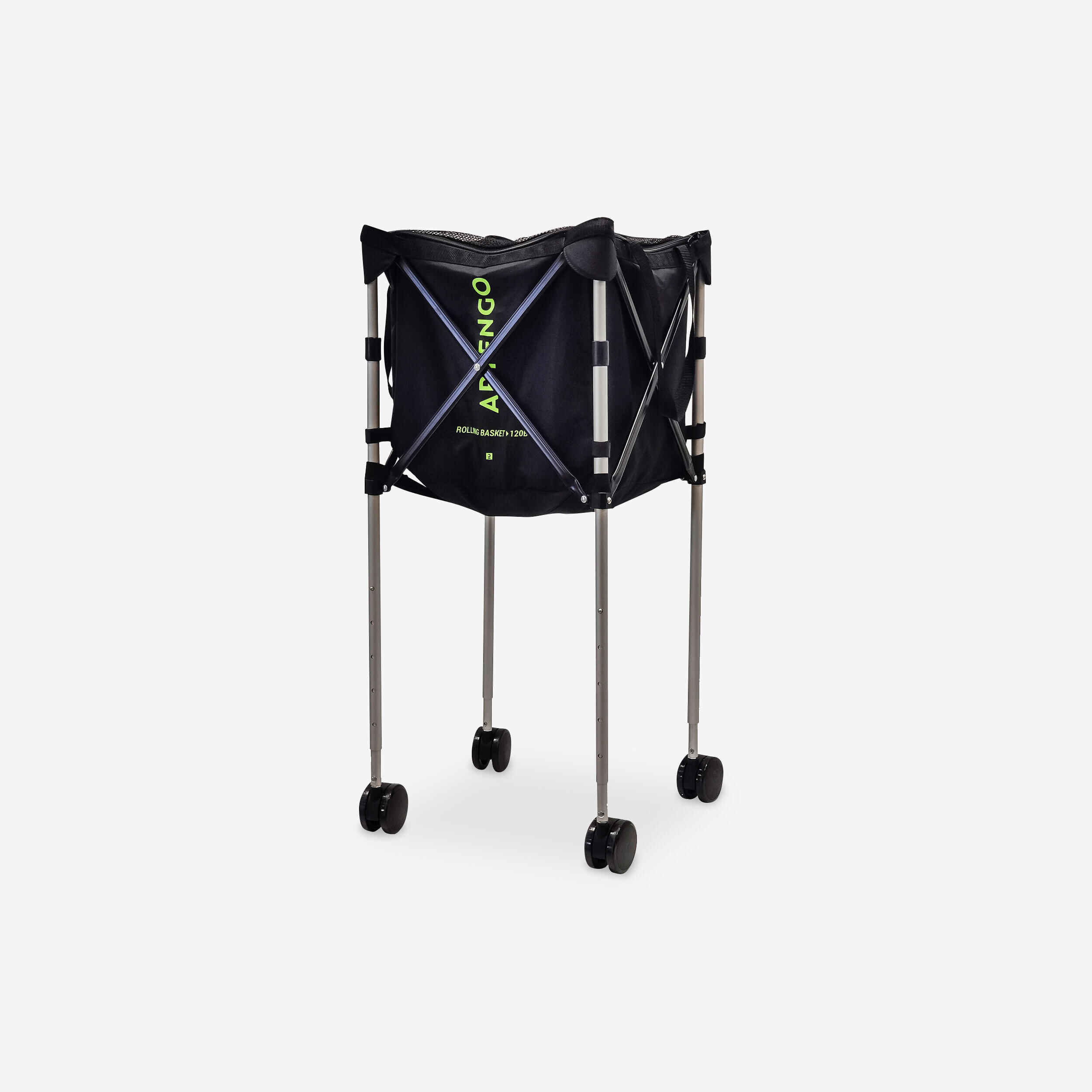 Panier à Balles De Tennis Avec Roulettes – Pliable, Capacité 150-170 Balles, Aluminium Et Tissu