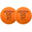 Foam tennisbal TB100 9 cm oranje 2 stuks