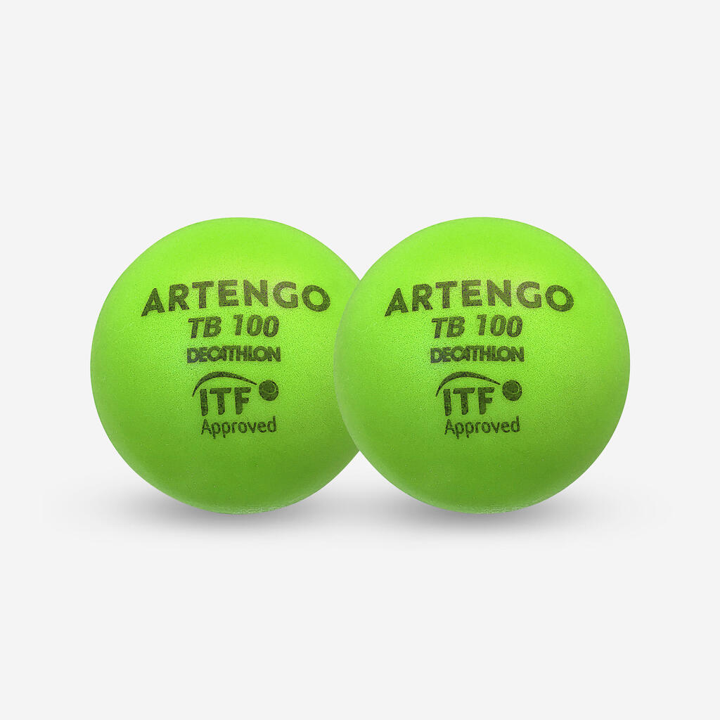 PELOTA DE TENIS DE ESPUMA TB100X2 9 CM VERDE