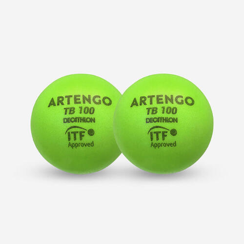 BALLE DE TENNIS EN MOUSSE TB100*2 9cmVERT