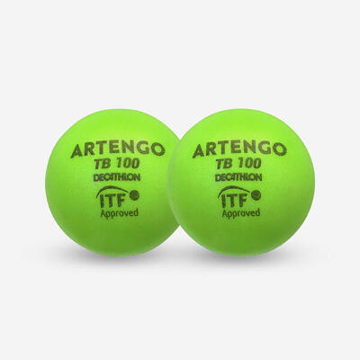 Tennisbälle TB100 Schaumstoff 2er-Pack 9 cm rot