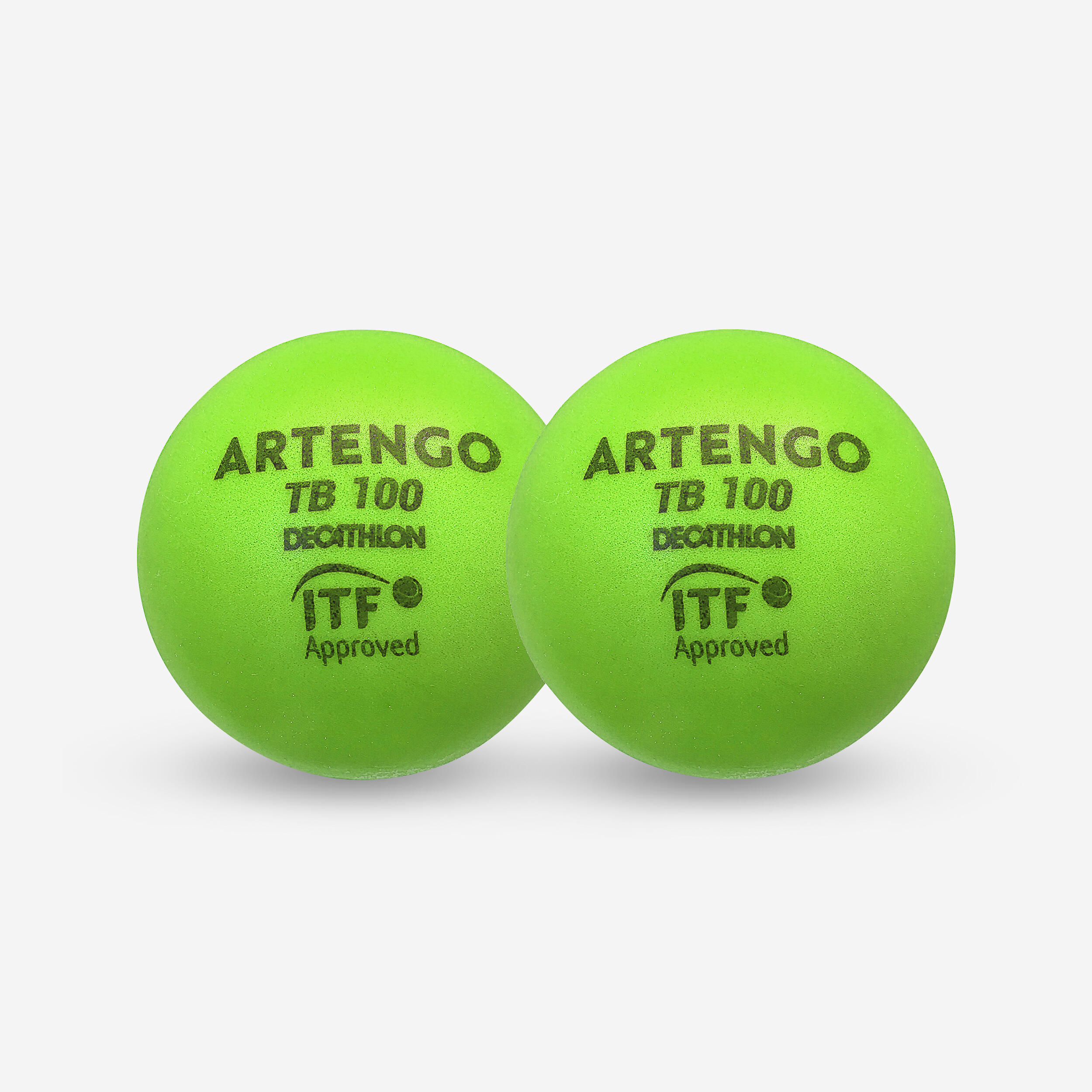 Bola de ténis de espuma tb100 9cm verde (conjunto de 2)