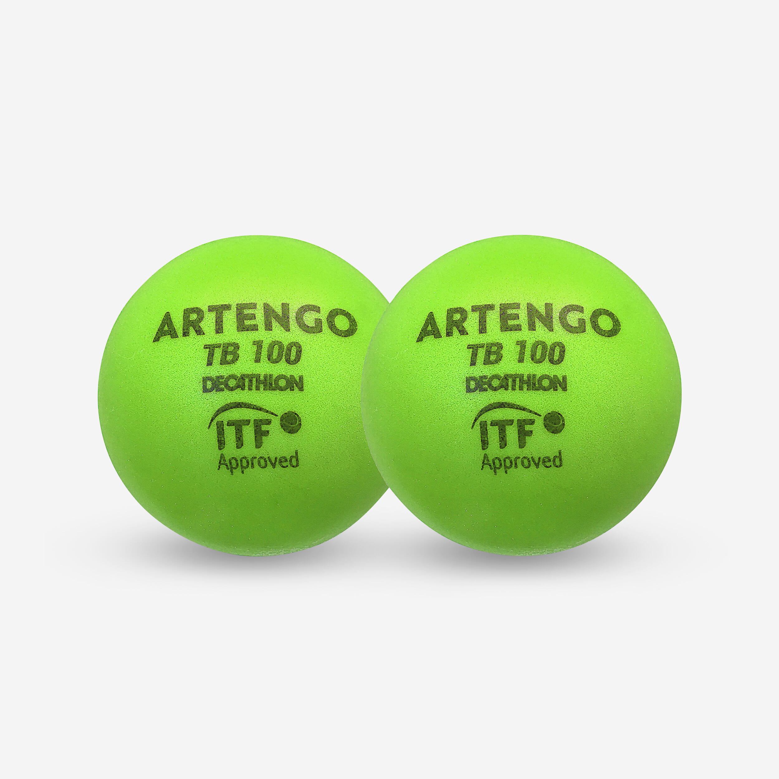 Set 2 Mingi din spumă Tenis TB100 9 cm Verde ARTENGO imagine 2022