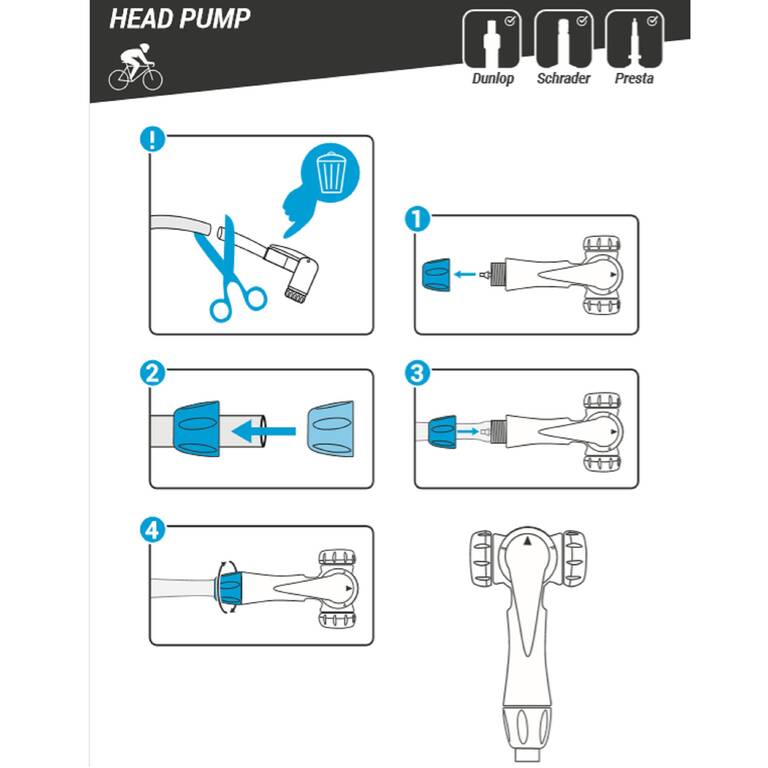 Twin Head for Floor Pumps