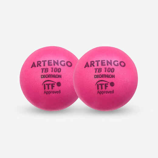 
      7cm Foam Tennis Ball TB100 Twin-Pack - Pink
  