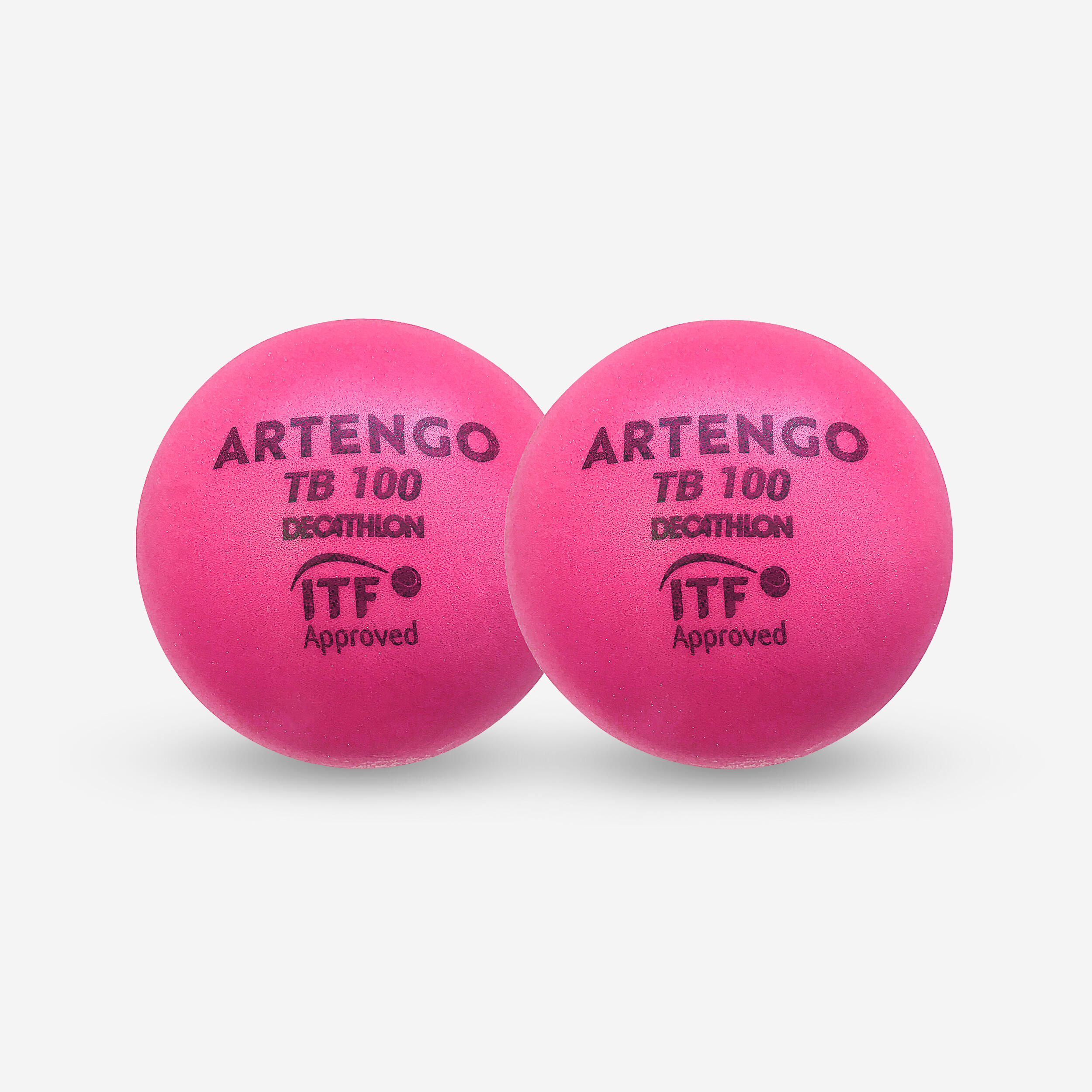 7cm Foam Tennis Ball TB100 Twin-Pack - Pink 1/3