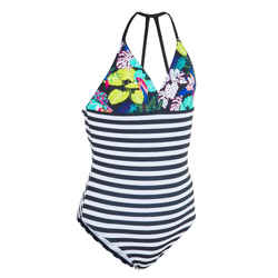 GIRL’S One-piece swimsuit HIMAE 500 - Black TROPICOOL