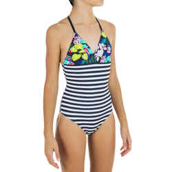 GIRL’S One-piece swimsuit HIMAE 500 - Black TROPICOOL