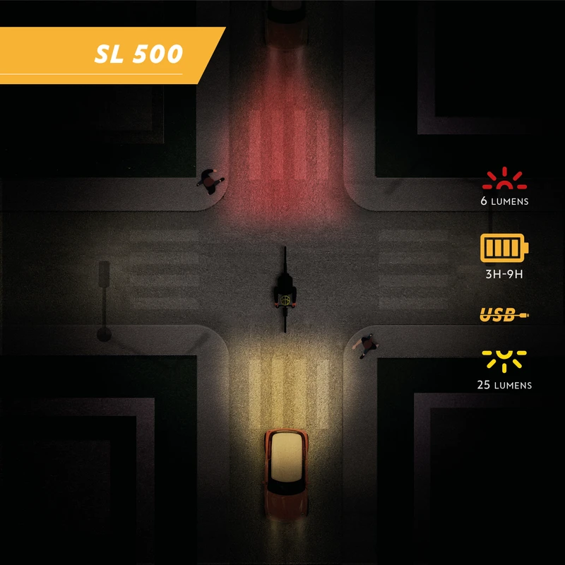 Фонарь для велосипеда SL 500 USB Btwin