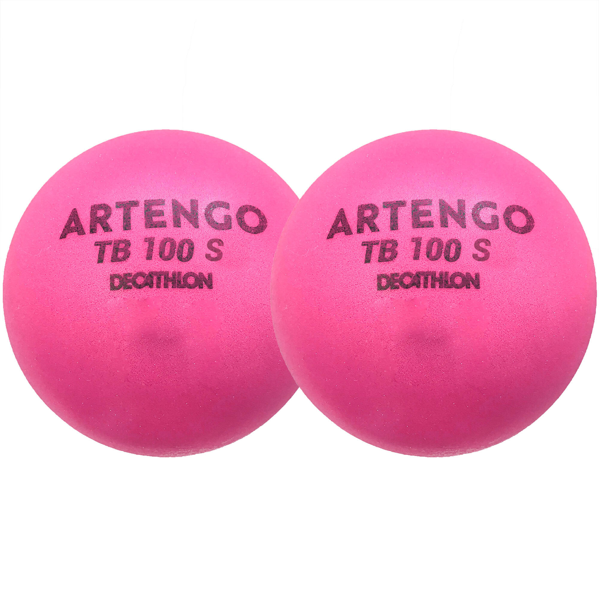 7cm Foam Tennis Ball TB100 Twin-Pack - Pink 3/3