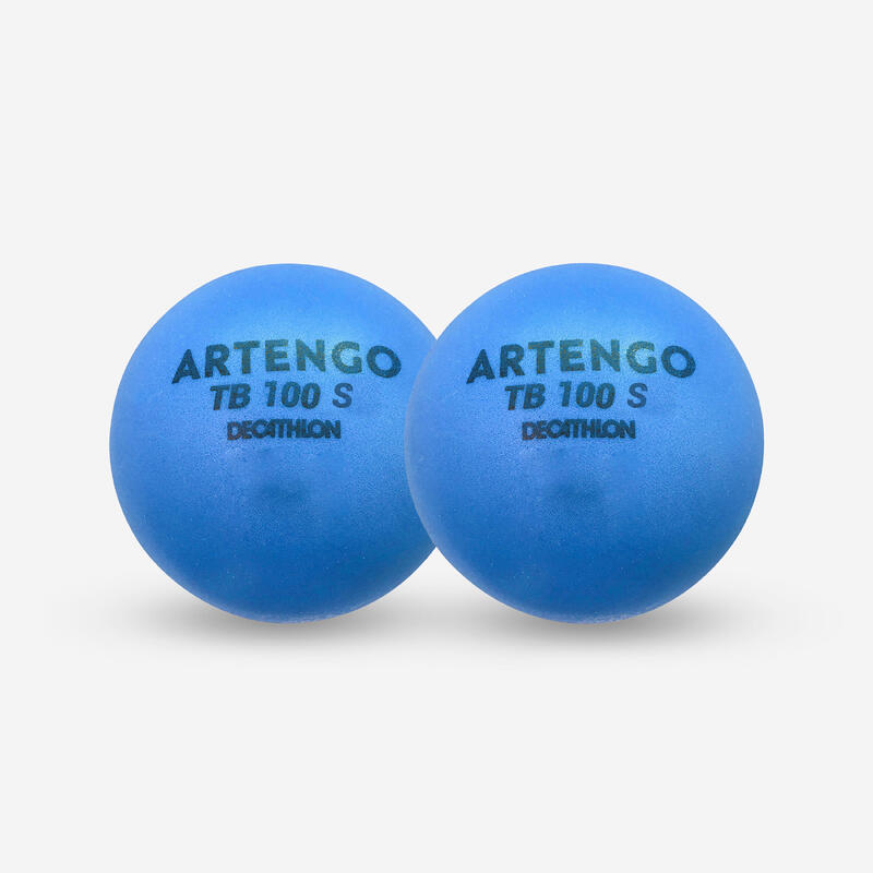 Teniszlabda TB100 2 db, 7 cm, szivacs, kék 