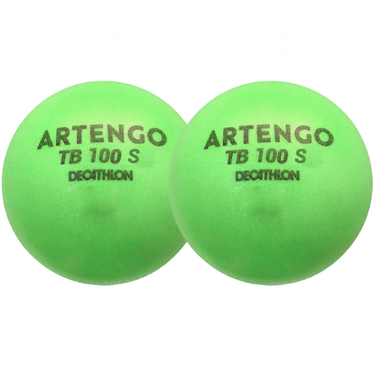 BALLE DE TENNIS EN MOUSSE TB100*2 7cm VERT