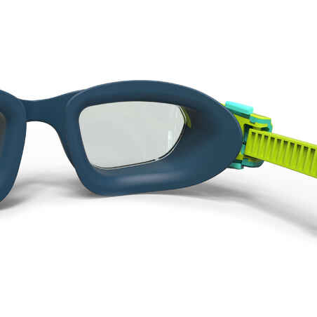 Vaikiški plaukimo akiniai skaidriais stiklais „Spirit“, geltoni ir mėlyni