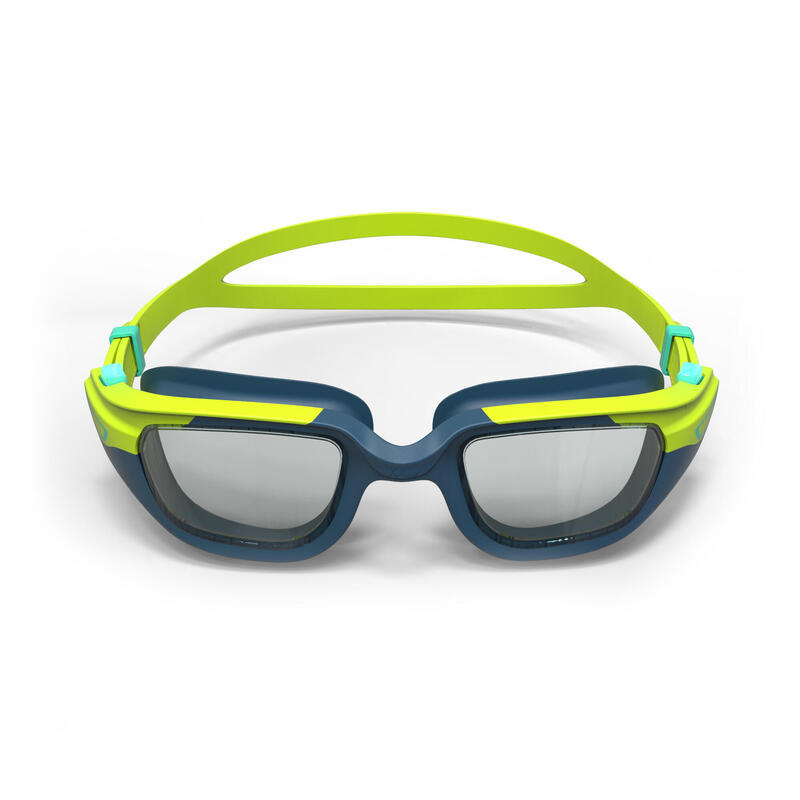 Occhialini da piscina SPIRIT giallo-blu con lenti chiare per viso piccolo
