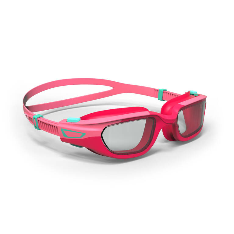 Kids' Swimming Goggles Clear Lenses SPIRIT Pink / Green