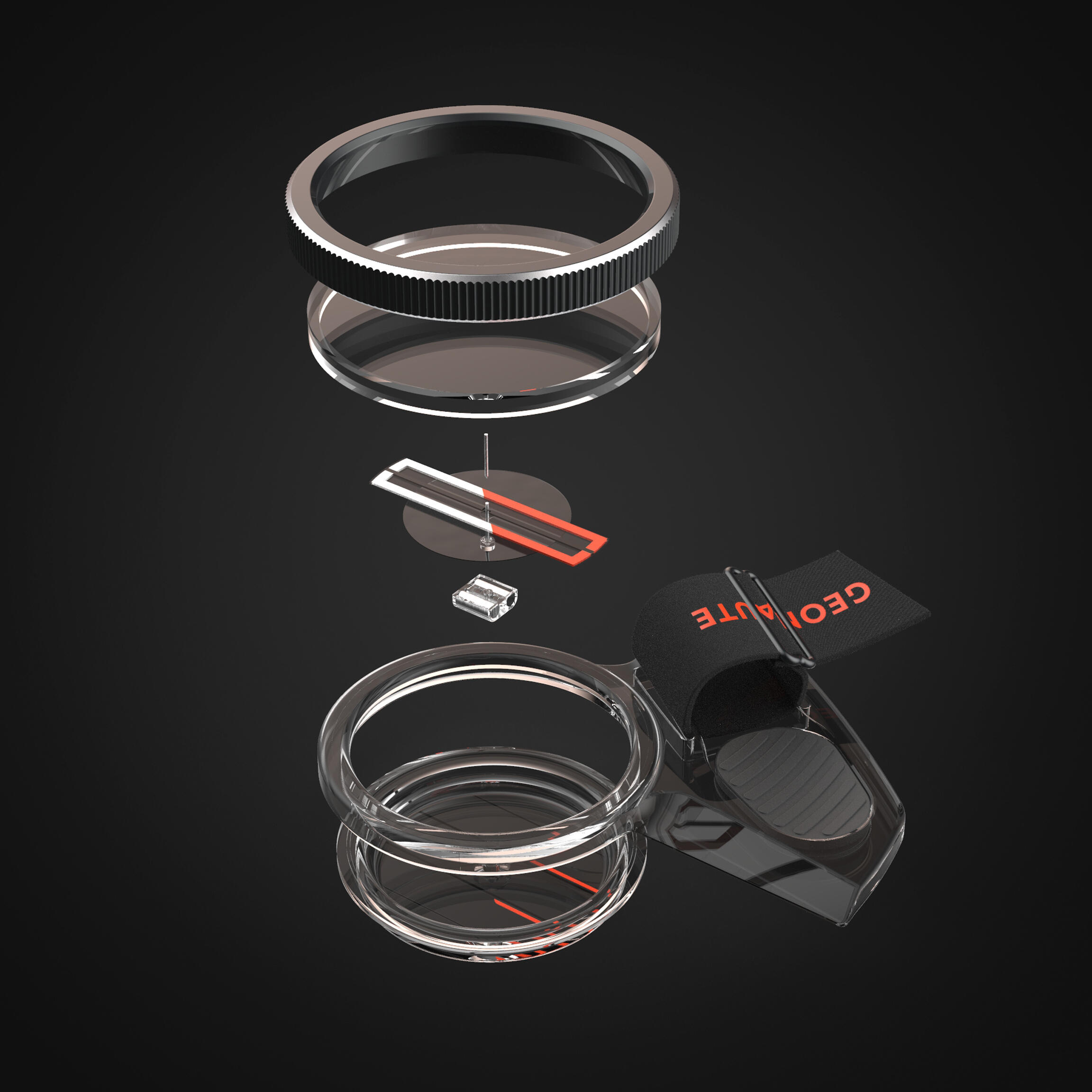 BRÚJULA PULGAR DERECHO PARA CARRERA DE ORIENTACIÓN RACER 900 NEGRO 8/9