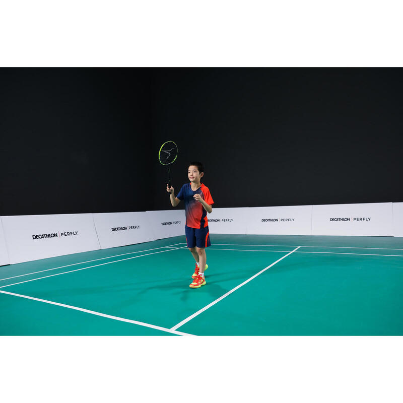 Şort Badminton 560 Bleumarin/Roșu Copii
