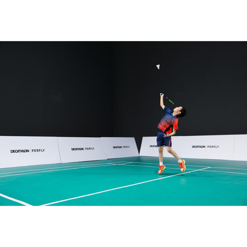 Şort Badminton 560 Bleumarin/Roșu Copii