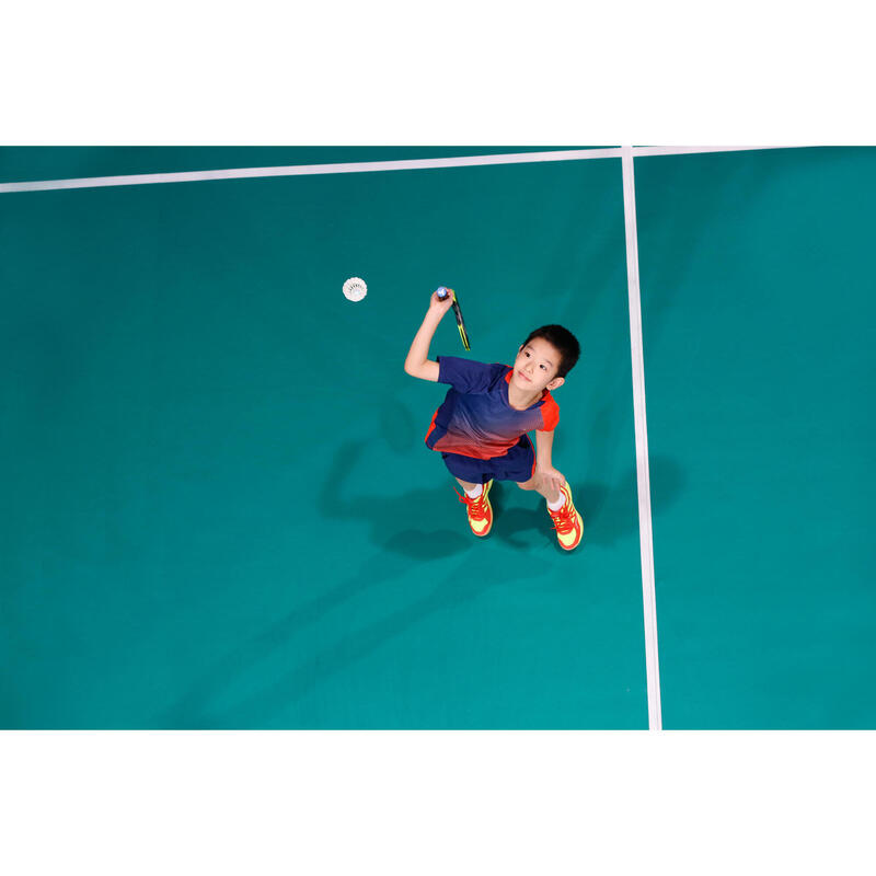 Şort Badminton 560 Bleumarin/Roșu Copii