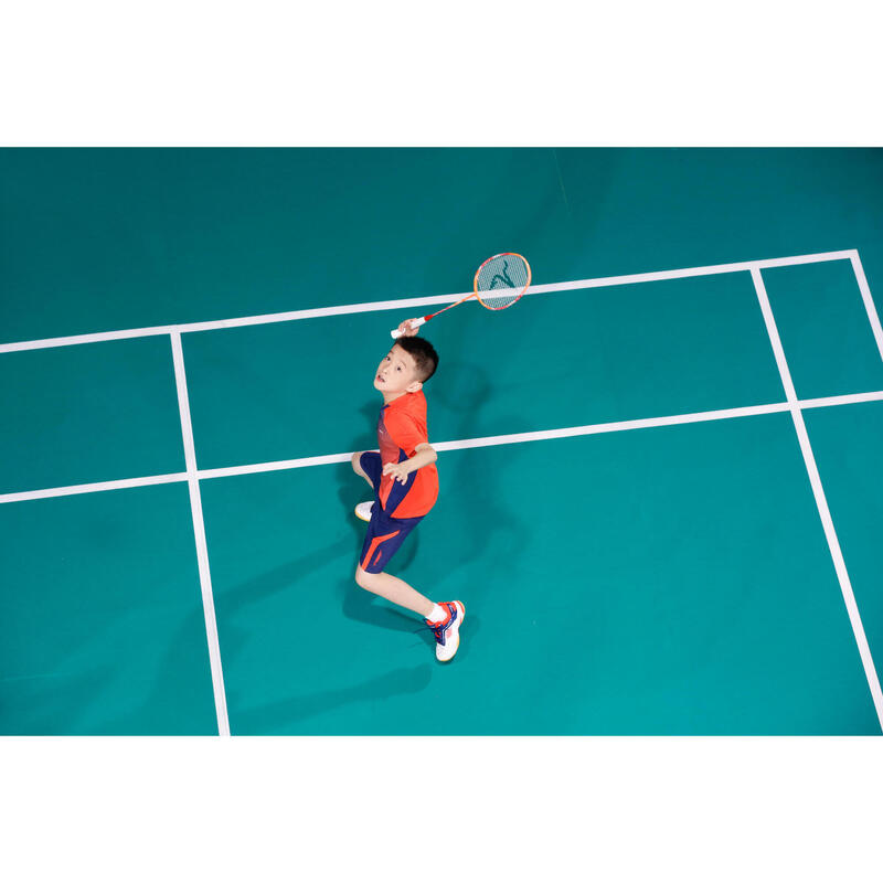 Şort Badminton 560 Bleumarin/Roșu Copii