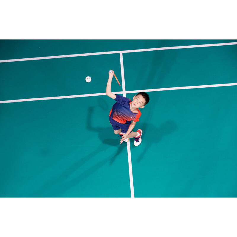 Şort Badminton 560 Bleumarin/Roșu Copii