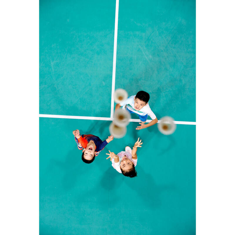 Şort Badminton 560 Bleumarin/Roșu Copii