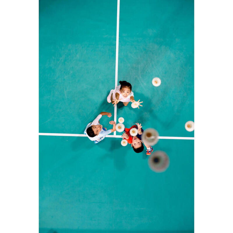 Şort Badminton 560 Bleumarin/Roșu Copii