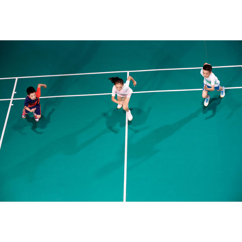 Şort Badminton 560 Bleumarin/Roșu Copii