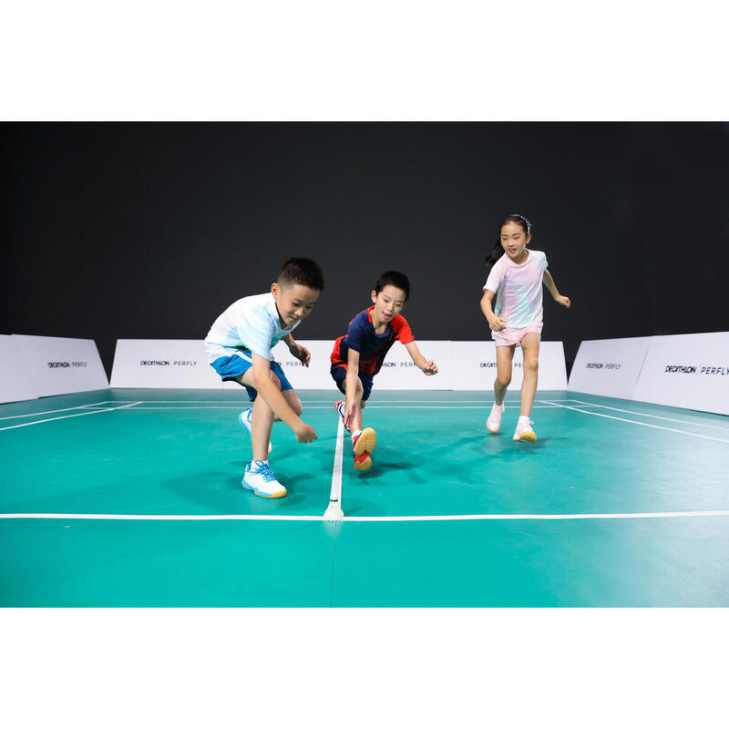 Şort Badminton 560 Bleumarin/Roșu Copii
