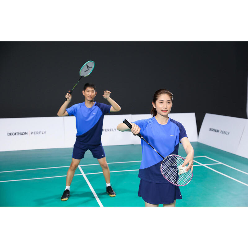 Damen Badminton T-Shirt - TS 530 blau