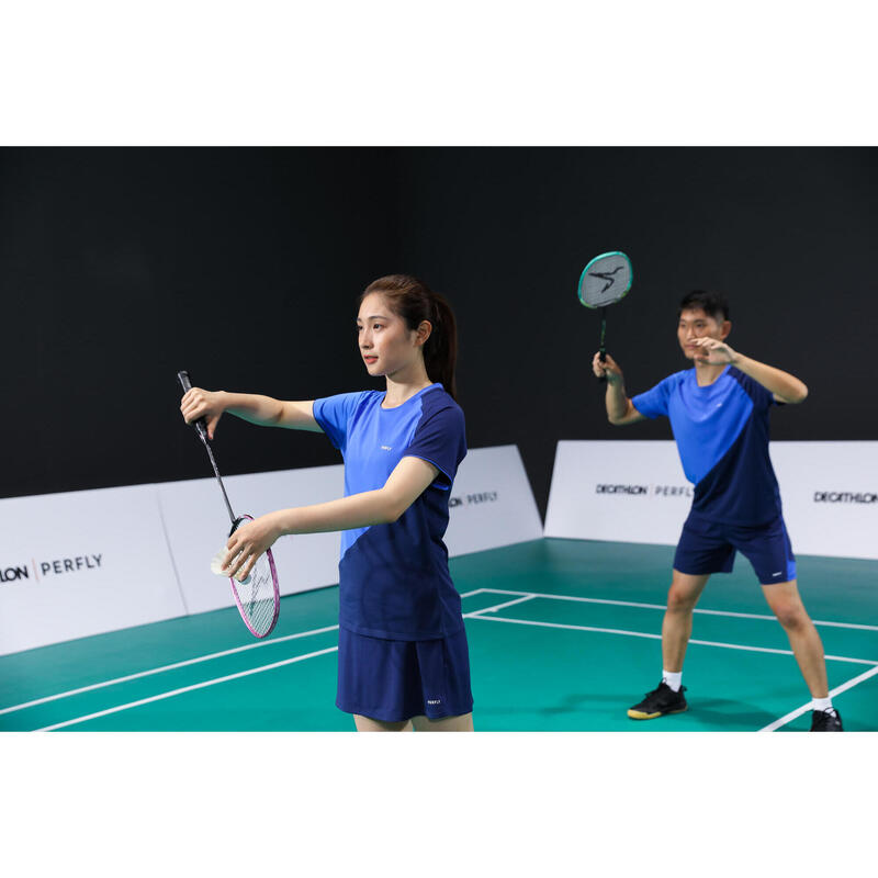 Damen Badminton T-Shirt - TS 530 blau