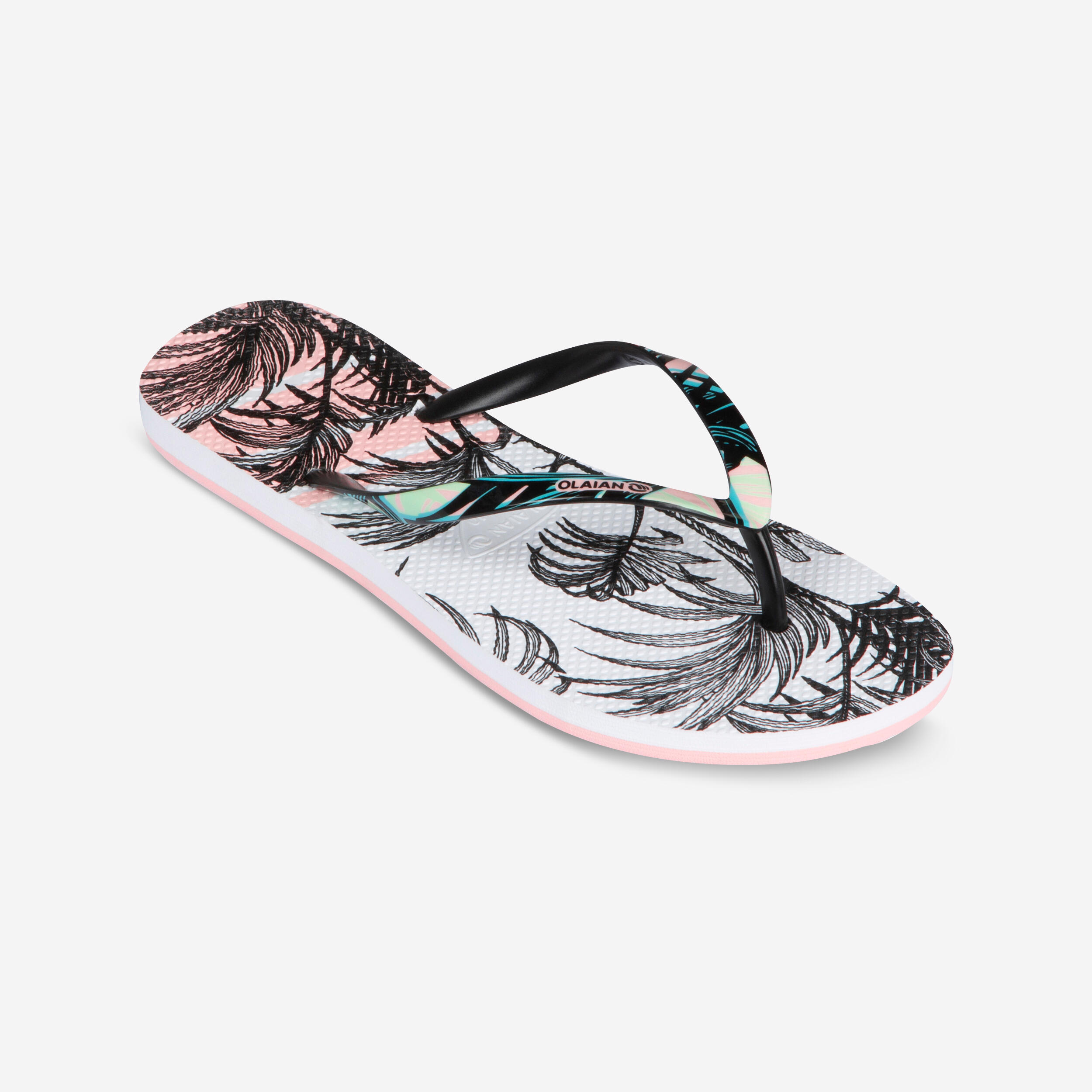 Chanclas de playa para mujer Olaian Exotic 190 blanco Decathlon