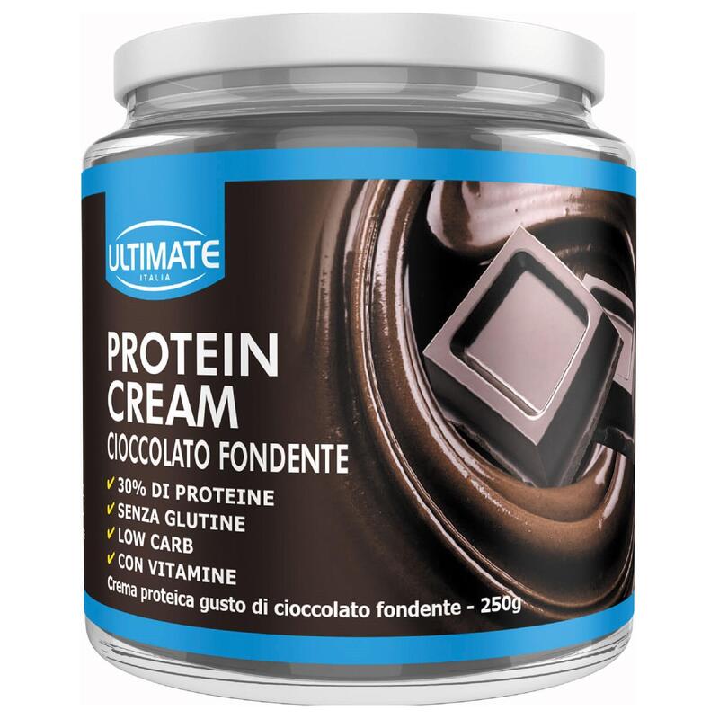 Crema proteica Protein cream Ultimate cioccolato fondente senza glutine 250 g