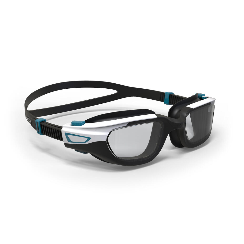 Lunettes De Natation SPIRIT - Verres Polarisés - Petite Taille - Noir Blanc Bleu