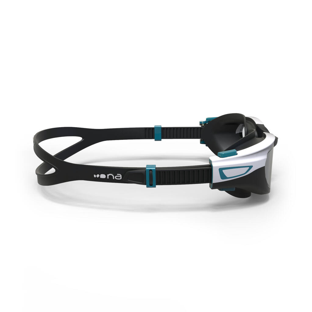 Lunettes De Natation SPIRIT - Verres Polarisés - Petite Taille - Noir Blanc Bleu