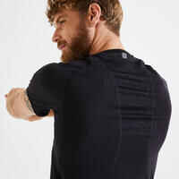 Funktions-T-Shirt Fitness schwarz unifarben