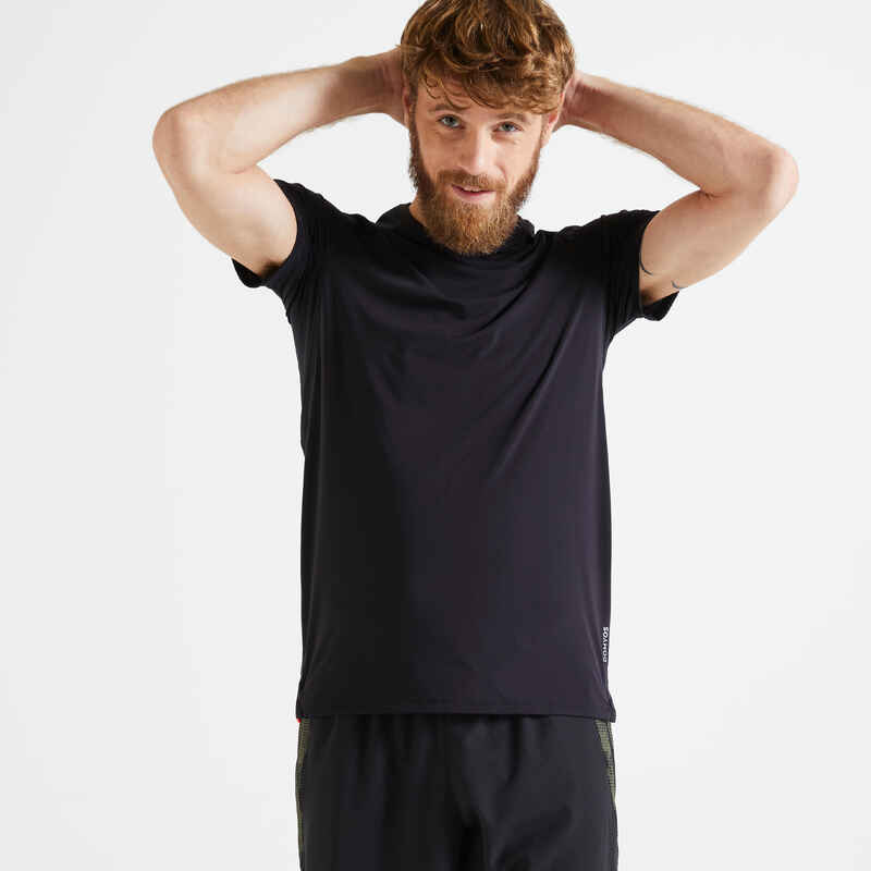 Funktions-T-Shirt Fitness schwarz unifarben Funktions-T-Shirt Fitness schwarz unifarben