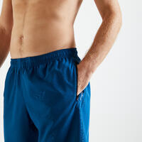 Fitness Training Shorts With Zip Pockets - Plain Blue