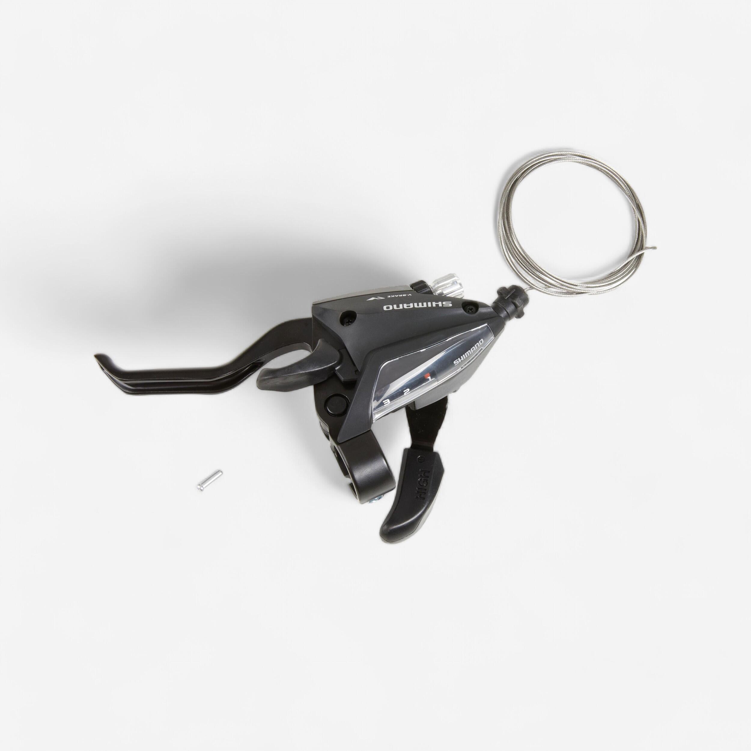 Comando cambio deragliatore anteriore 3 velocità SHIMANO + leva freno  SHIMANO | DECATHLON