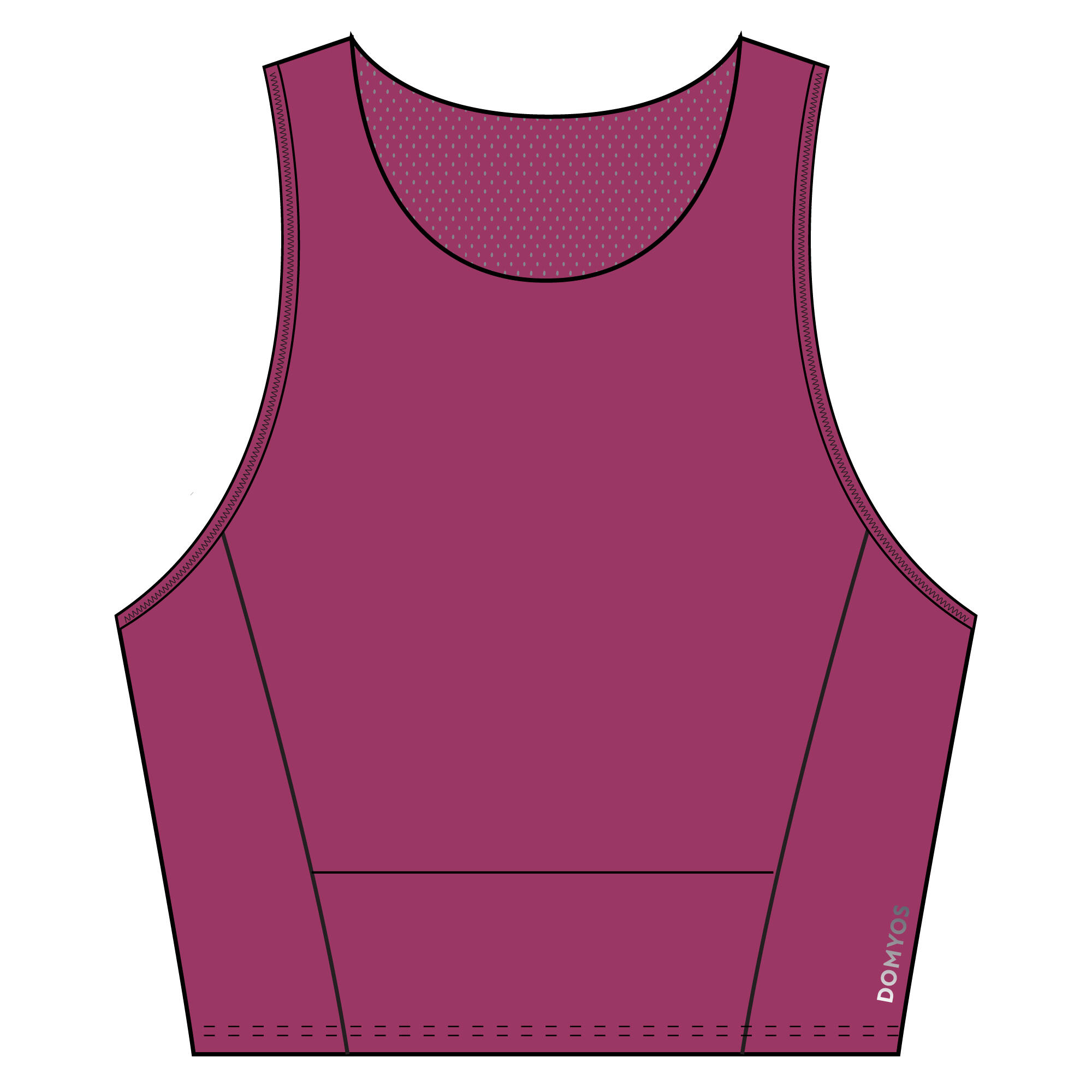 Women's Medium Support Crop Top - Pink - Decathlon