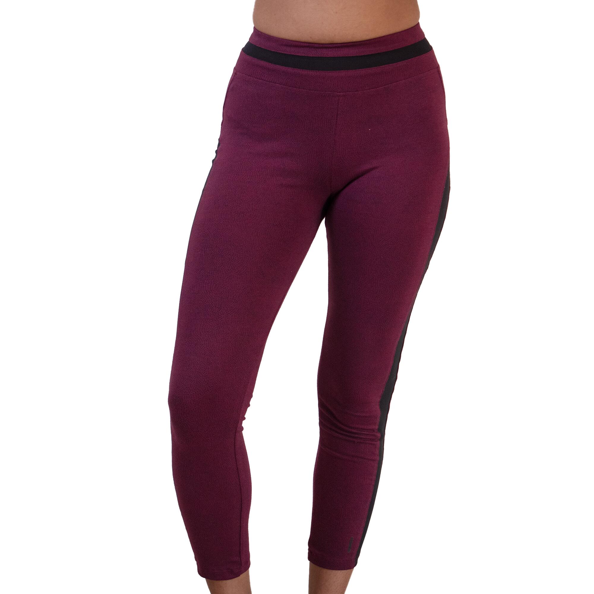 

Women's Gym Leggings 7/8 520- Burgundy -  By NYAMBA | Decathlon, Red