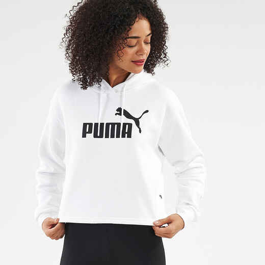 
      Women's Straight-Cut Crew Neck Hoodie - White
  